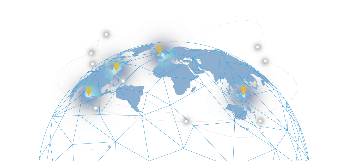 Global presence map with RTA office locations